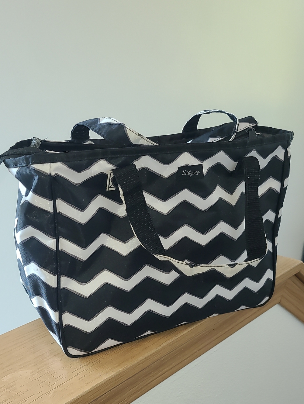 thirty-one Black and White Chevron  Tote
